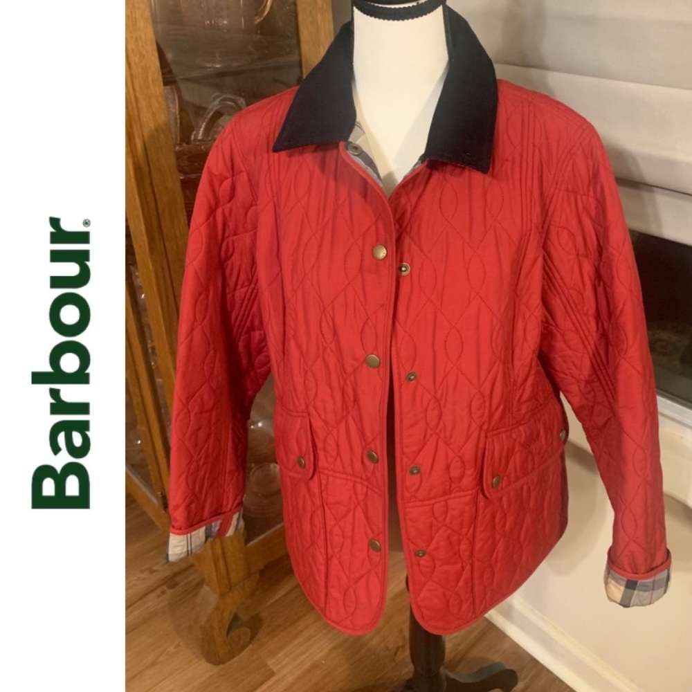 Red Barbour Willow Quilted Jacket US Size 10 Nearly New!!!